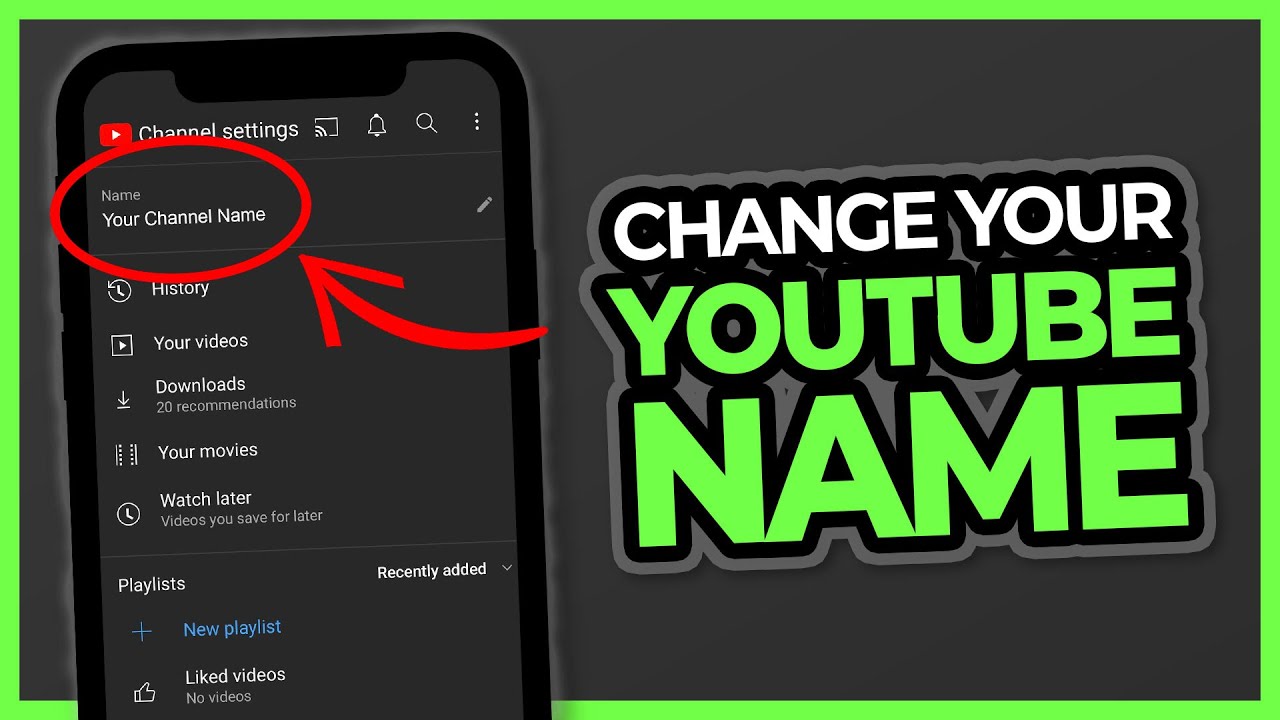 Steps to change Youtube channel name