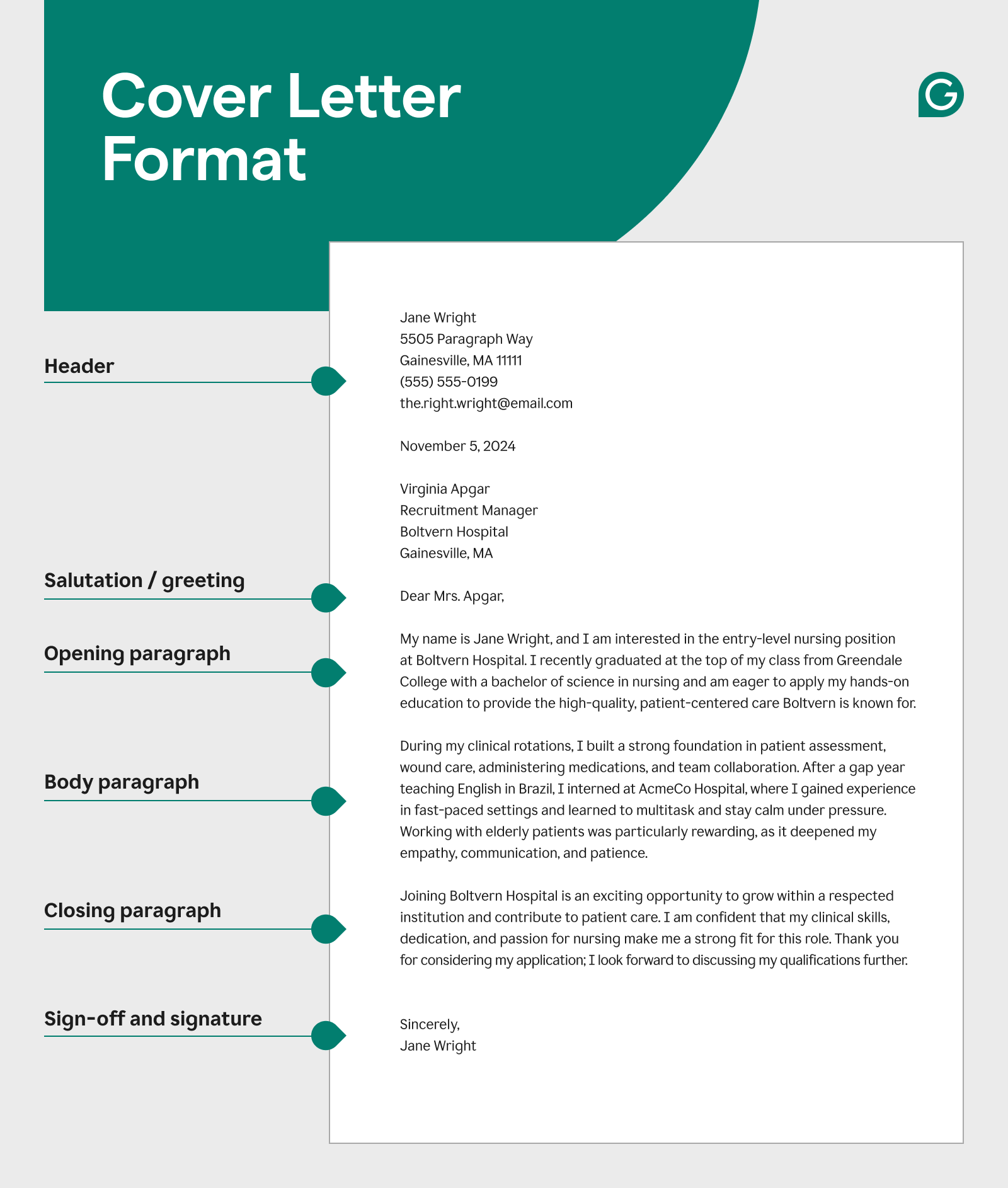 Ending a cover letter professionally