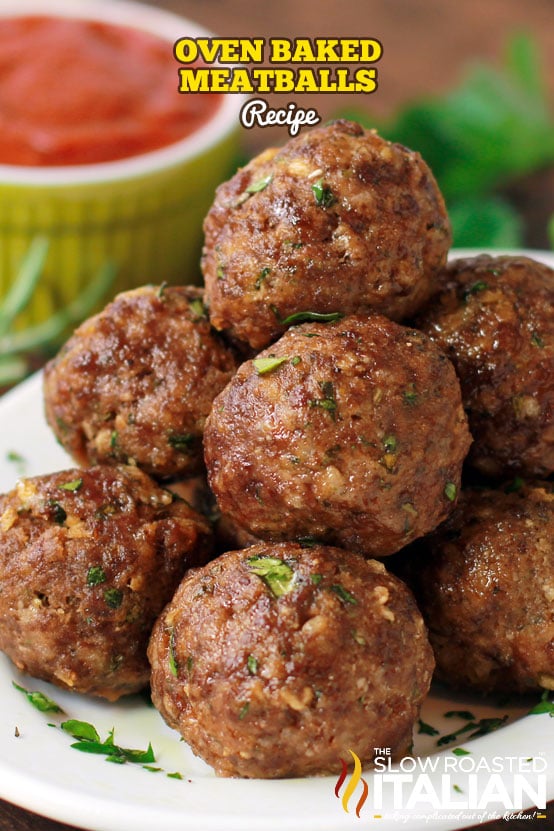 How long to cook meatballs in the oven